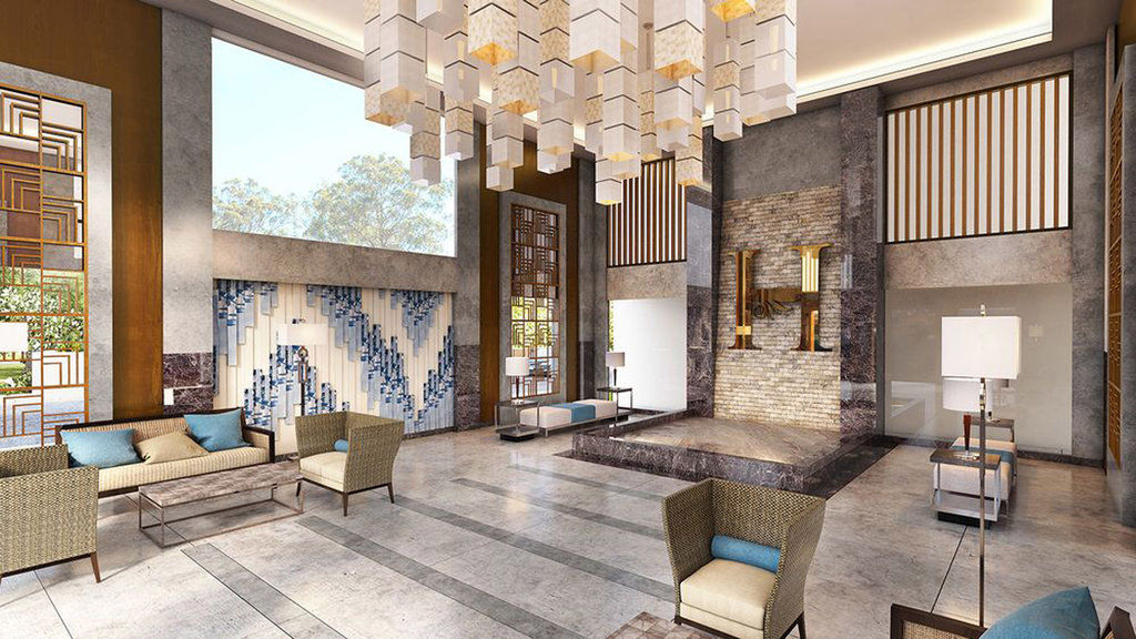 Henann Palm Beach Resort Balabag  Εξωτερικό φωτογραφία The lobby of the hotel