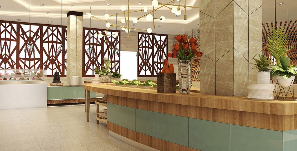 Henann Palm Beach Resort Balabag  Εξωτερικό φωτογραφία 3D rendering of a hotel lobby